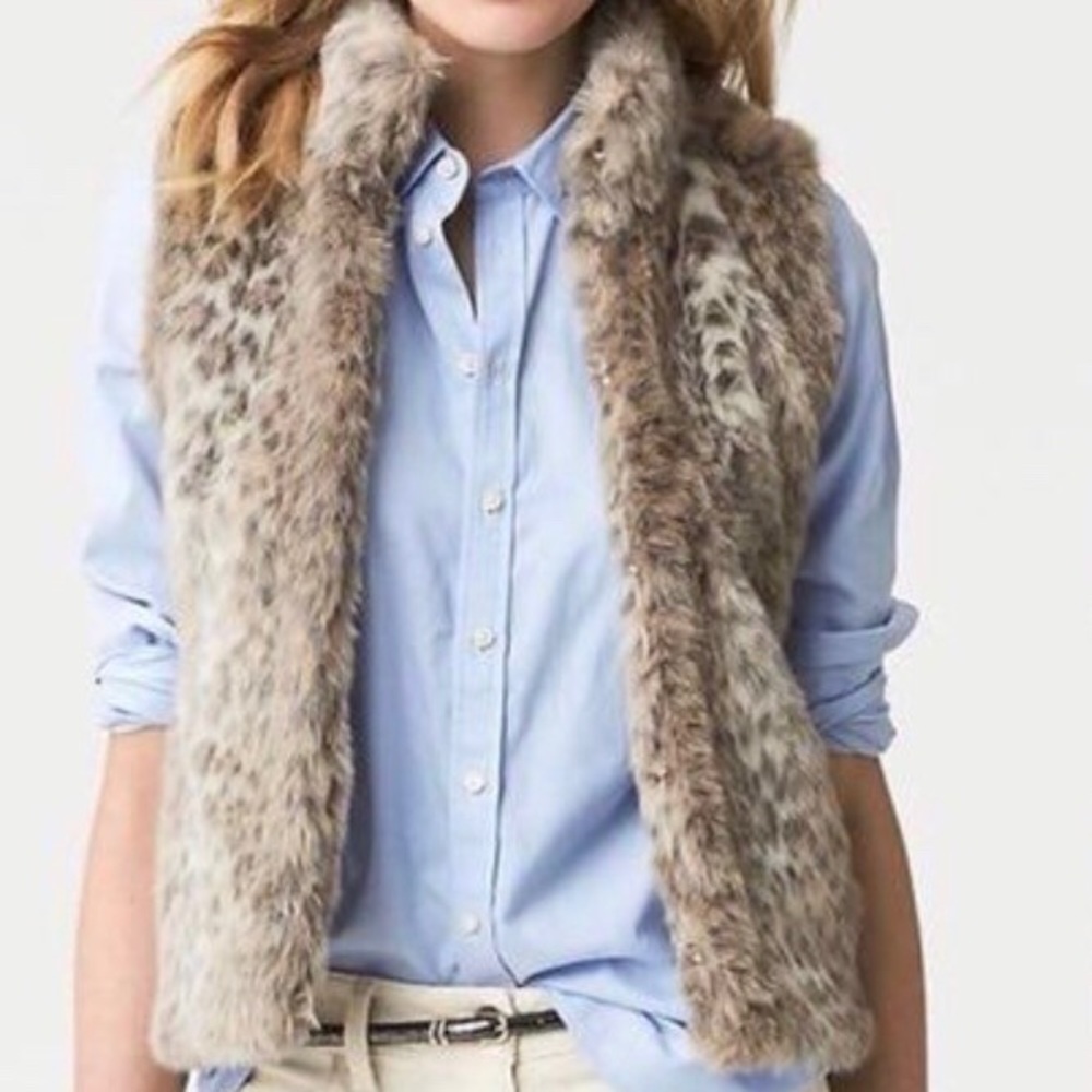 Leopard Faux Fur Vest